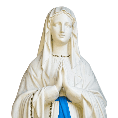 The Power of the Holy Rosary: Why You Should Pray It Daily. Virgin Mary with a chaplet.