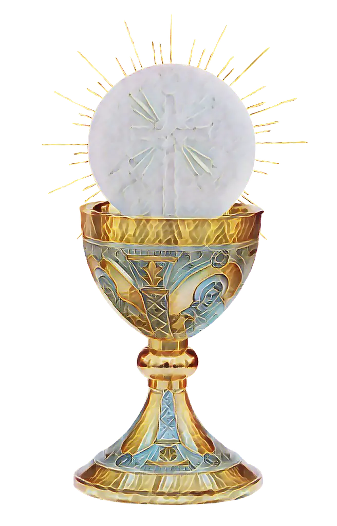 The Holy Eucharist and Chalice. The Love of God